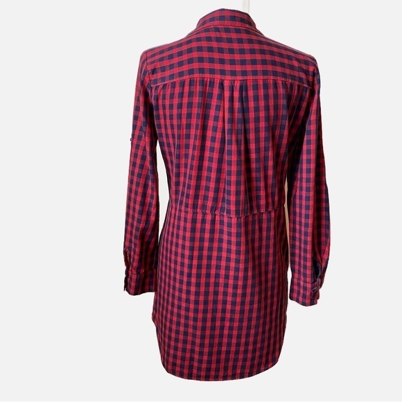 Zara Trafaluc Plaid Flannel Button Down Shirt Dress with Built-in Skirt Small - Picture 3 of 8